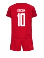 Dänemark Christian Eriksen #10 Heimtrikotsatz für Kinder WM 2022 Kurzarm (+ Kurze Hosen)